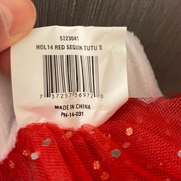 Pet Red Sequin Tutu Size Small - Picture 5 of 6